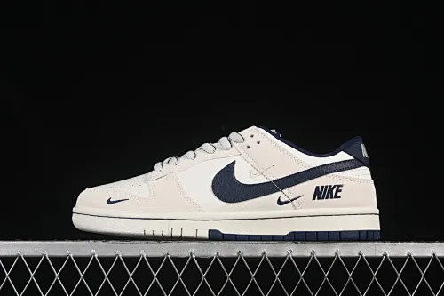 All Categories Nk SB Dunk Series Nk SB Dunk Low High-end Customized Low-top Shoes Nike SB Dunk Low Joint Three Hooks Milk White Dark Blue Anniversary High-end Customized Low-top Casual Shoes SC9207-402